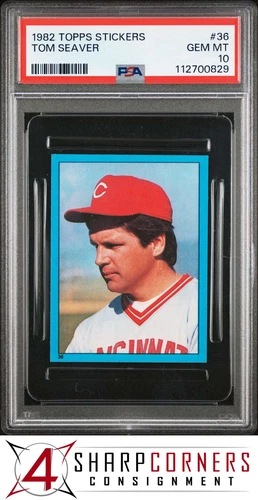 1982 TOPPS STICKERS #36 TOM SEAVER REDS HOF PSA 10