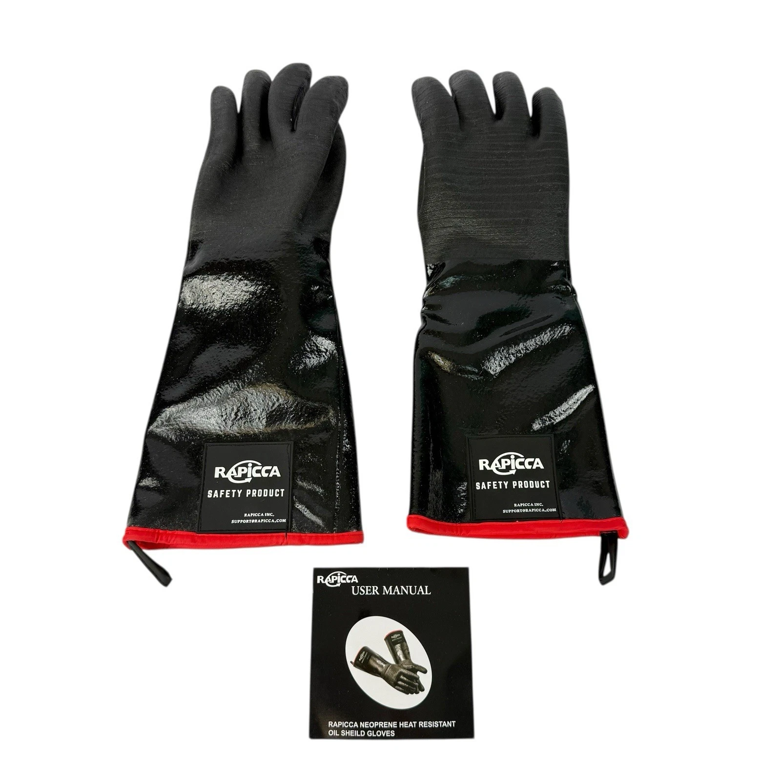 RAPICCA 932°F Heat Resistant BBQ Grill Gloves: Oil Resistant Waterproof Smok XL