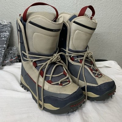 Salomon Diadem Atomic Fit Snowboard Boots Women s Size 9.5 Grey Tan Red