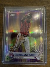 2022 Topps Chrome Sonic - Adolis Garcia #25 Purple Sonic Pulse Refractor /299