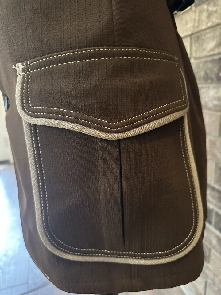 Vtg Montgomery Ward & Company Men’s Suit Size 42 Brown 36” Pant 090103 - Image 3 of 4