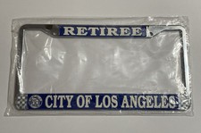 Retiree City Of Los Angeles Ca Car Dealer Metal License Plate Frame