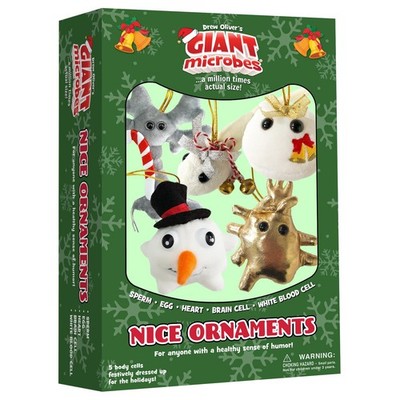 GIANTmicrobes Weihnachtsdeko Original Plüsch-Weichfigur Xmas Anhänger