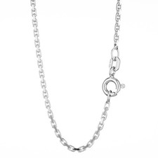 70cm MASSIVE ANKERKETTE Collier 925 SILBER Kette Diamantiert 1,6mm 7,1g 3682