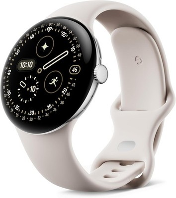 Google Pixel Watch 4 LTE, 45 mm, Polished Silver / Porcelain NEU*OVP*HÄNDLER