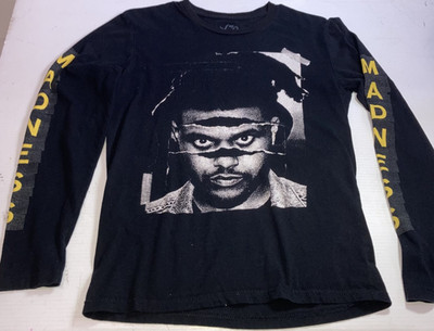 The Weekend Madness Fall Tour 2015 Long Sleeve Black Concert T Shirt Men Sz S