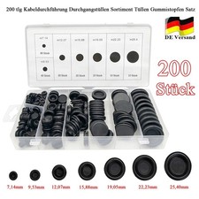 200x Sortiment Kappe Set Blindstopfen Gummi Stopfen KarosserieStopfen KFZ PKW DE