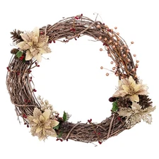 Christmas Wreath | Gold Design | Holiday Decor | Handmade | Kj Made | Made in Gi