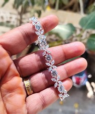 13Ct Round Cut Lab-Created Diamond Tennis Bracelet 14K White Gold Plated 7.5In