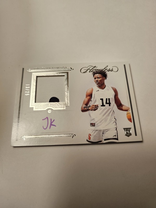2021 Flawless Jonathan Kuminga RPA Rookie Patch Auto RC panini Chrome Hawks /25
