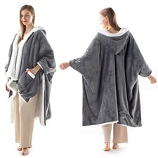 Wearable Heated Blanket - Fast Warm Up Electric Blanket Hoodie with 6 Heat Le...