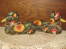 Fall Farmhouse 2 Mushroom Sunflower Ducks Bowl Fillers Handmade Wreath Accents