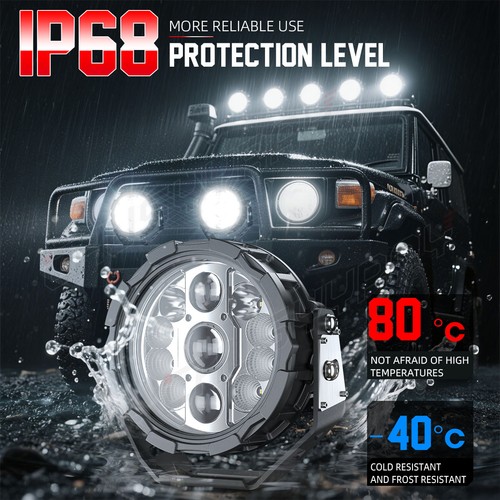2PCS Round LED Work Light Pods Spot Lights For Truck Off Road 4X4 Tractor - Picture 6 of 14