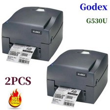 2PCS Godex G530U 2D/1D USB Direct Thermal Barcode Printer 300 dpi Label Printer
