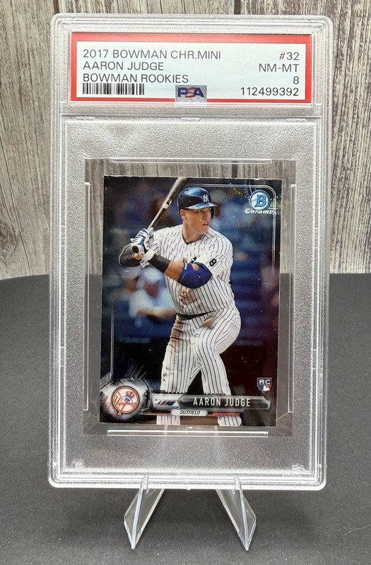 2017 Bowman Chrome Mini Aaron Judge RC Rookie #32 New York Yankees PSA 8