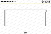 Glyco 71-4890/4 STD Pleuellagerschale