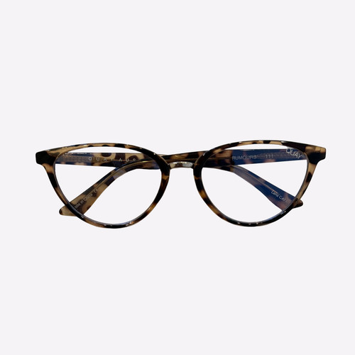 Quay Australia Rumours Blue Light Glasses Tortoise Cat Eye Frame