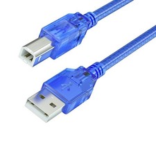 Blue USB 2.0 High Speed Cable Printer Lead A to B Plug 24AWG Lead 1.5m 2m 3m
