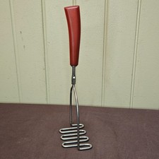 Vintage Ekco Eterna with Bakelite Red Handle Vegetable Potato Masher