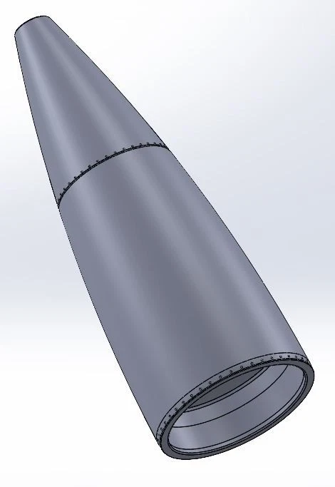 Kit Honest John M31 para tubos de carrocería LOC 2.56 modelo de cohete volador Foto 4 de 4