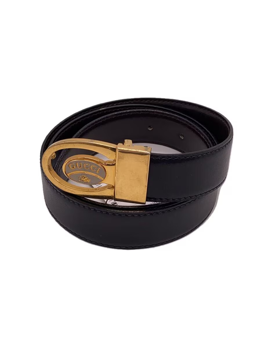 GUCCI PLUS Men's Leather Belt in Black