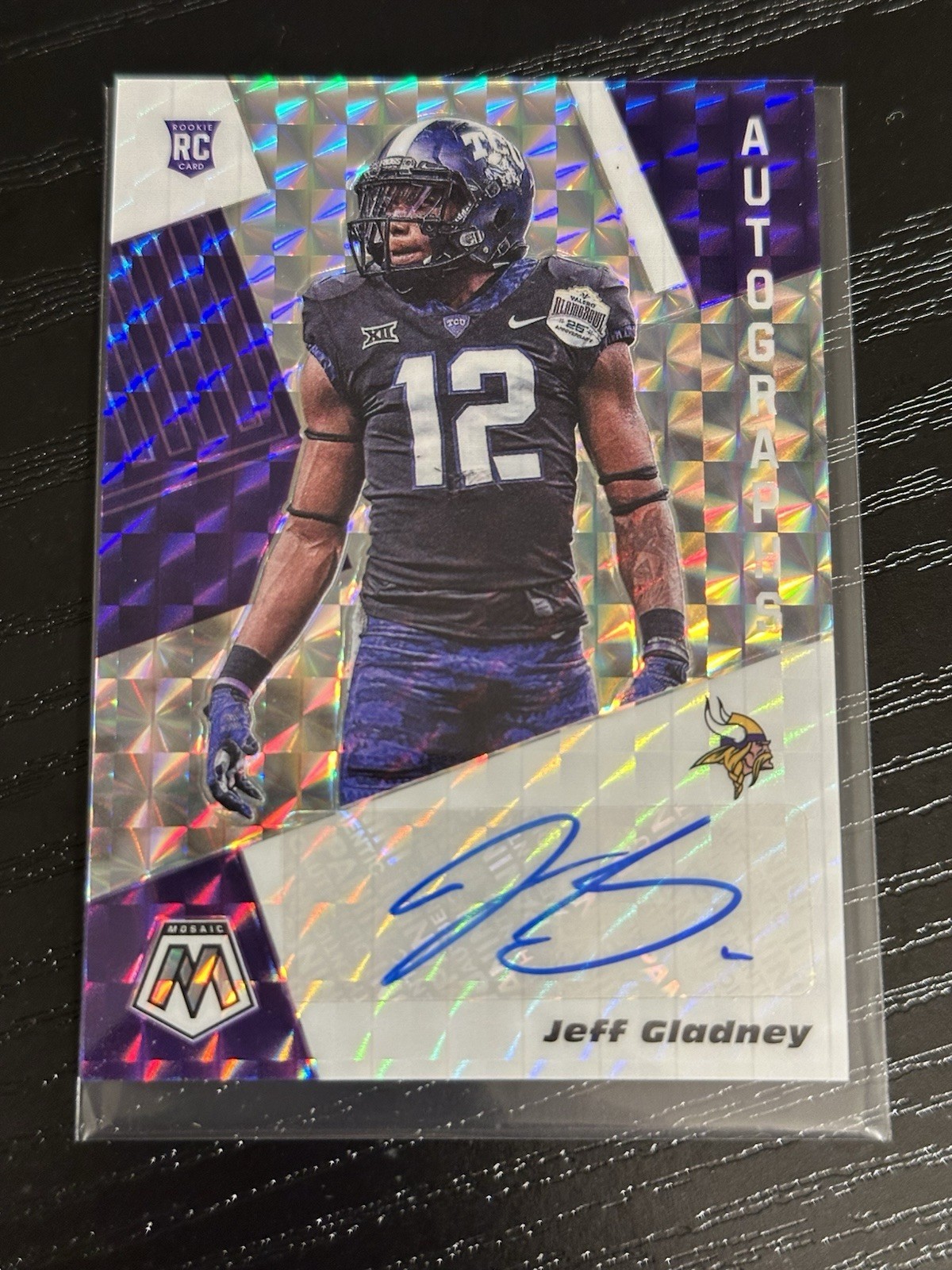 Jeff Gladney Panini Mosaic Rookie Autographs Mosaic #RA55 Base