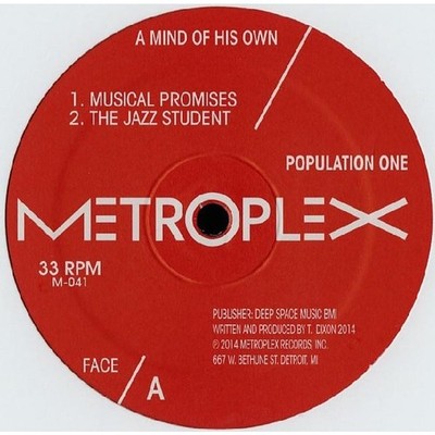 Population One - A Mind Of His Own (Vinyl 12'' - 2014 - US - Original)