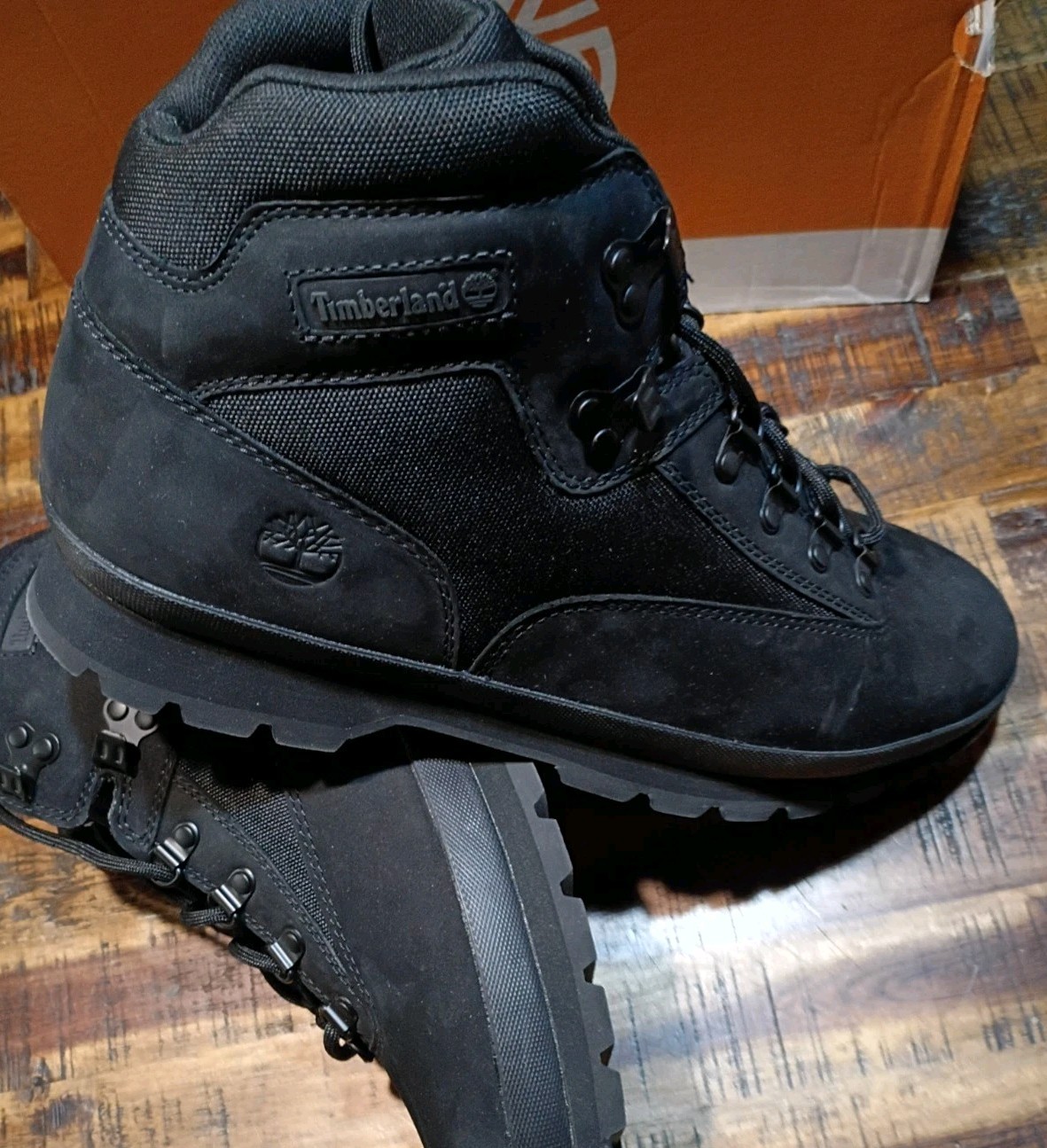 &rsquo;s Timberland Euro Hiker Black/black  Size 13