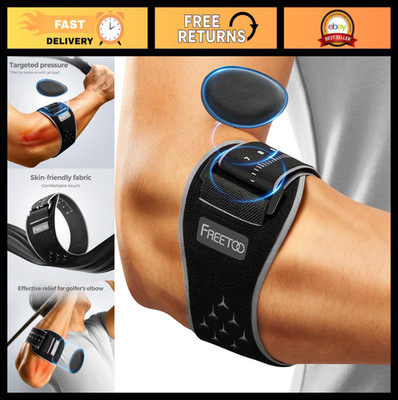 Tennis Elbow Brace for Men & Women - Gel Pad Support Strap for Tendonitis, Golfe