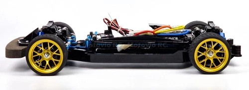 1/10 RC Road Gold Y Spoke Wheels Tyres for Tamiya TT02 TT01 MF01X 6mm offset - Picture 3 of 6