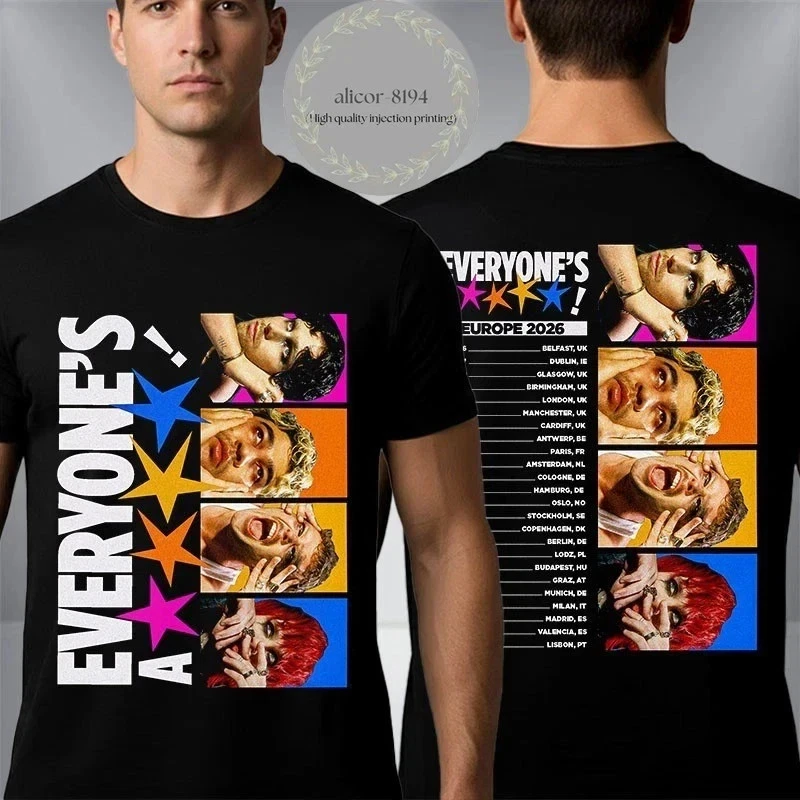 5 Seconds of Summer Everyone's A Star Europe 2026 Tour Double Sided T-Shirt
