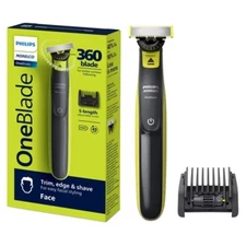 Philips Norelco OneBlade 360 Face Shaver, Rechargeable Trimmer QP2724