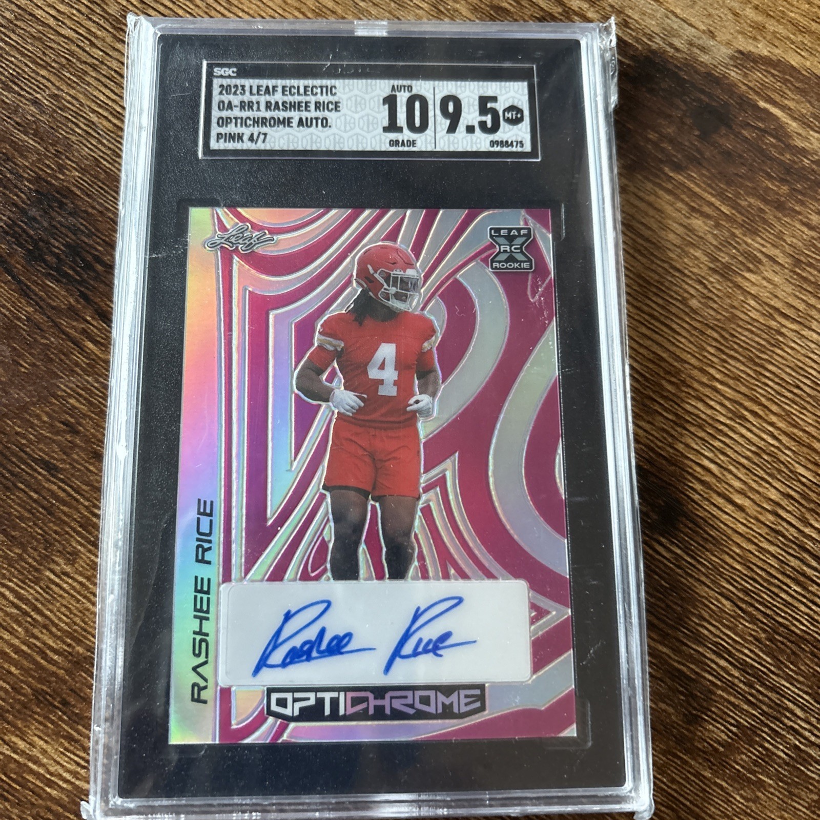 Rashee Rice Leaf Eclectic Optichrome Autographs #OARR1 Purple