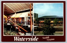 Vintage Waterside Norfolk VA Festival Marketplace Postcard Plasticrome