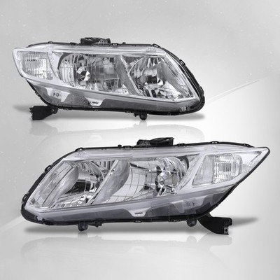 AJP Distributors Chrome Housing Clear Reflector Headlights Driving