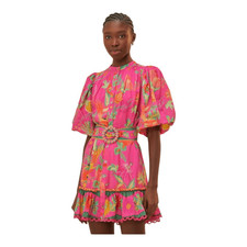 Farm Rio floral Fruit Garden Belted Mini dress