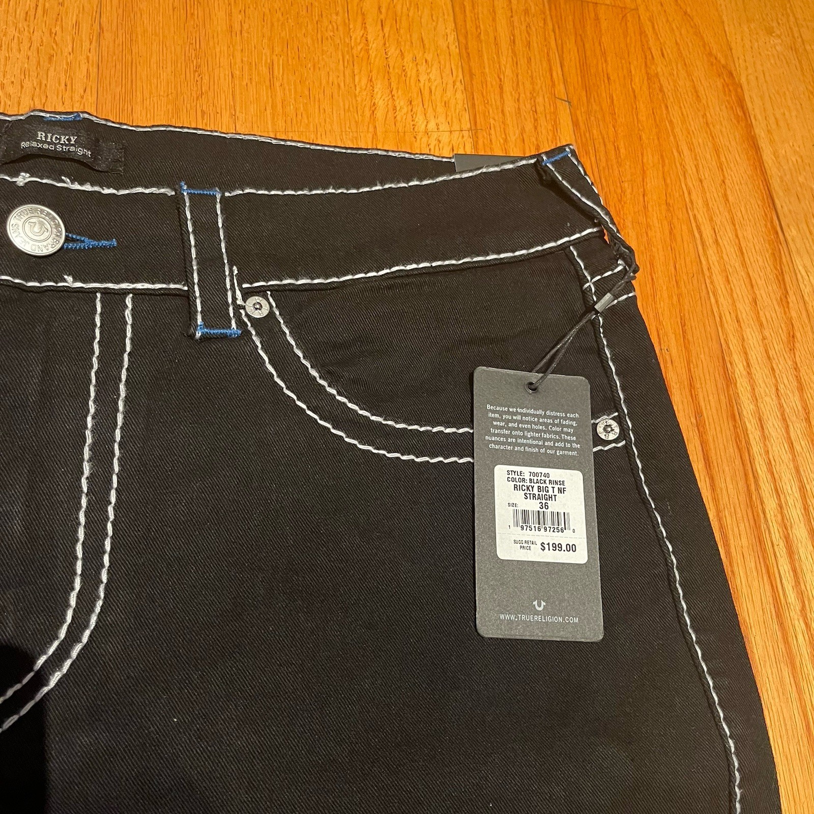 True Religion Brand New Ricky Big T NF Straight Jeans! thumbnail 3