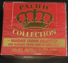 1994 Pacific Collection Football Factory Sealed Box 36 Packs Marquee Prisms