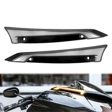 1Pair Smoke Windshield Trim Light LED Accent Fit For Harley Road Glide 2015-up