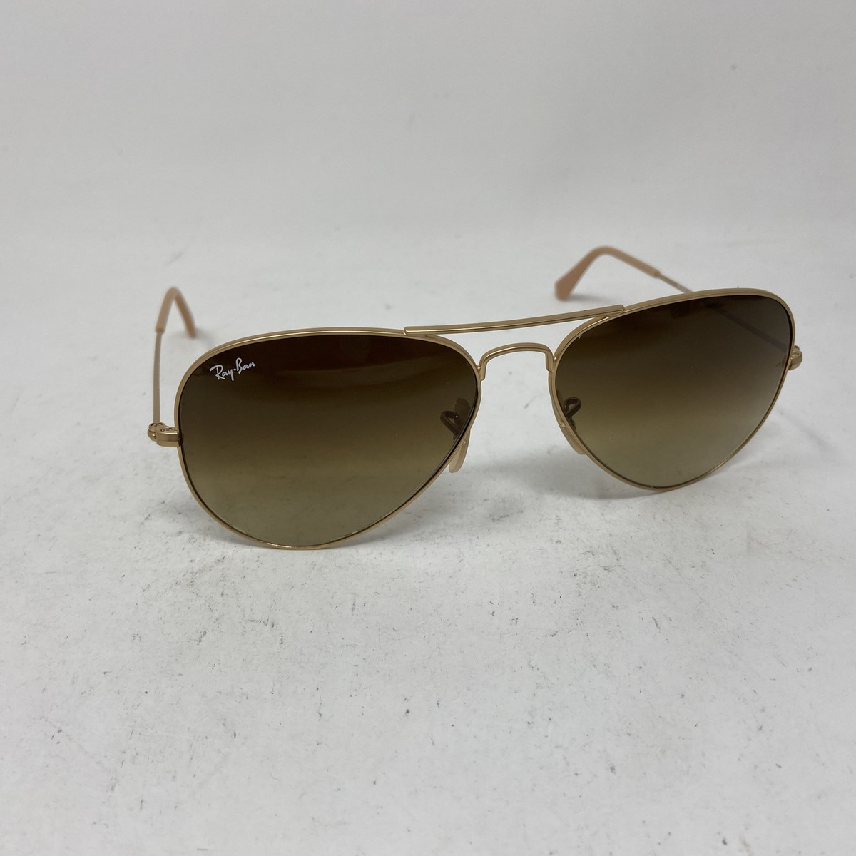 Ray-Ban AVIATOR RB3025 112/85 58-14-135 MATTE GOLD W/ BROWN  display picture 1