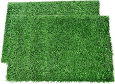 Dog Grass Pee Pads, 2 Pack Artificial Grass Pads for Potty Tray, Fake Grass for