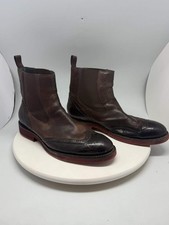 Hugo Boss brown leather Chelsea boots, size 43