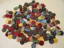 Lote de 286 rosetas redondas de tela sueltas cosidas a mano YoYos de 2" de diámetro