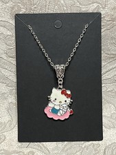 Sanrio Hello Kitty Whimsical Charm Cartoon Cupid Boho Trendy Silver Necklace 18