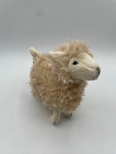 FAO Schwarz Llama Plush White 6" Shaggy Hairy Sheep Lamb Bendable Bend 2010