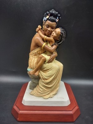 THOMAS BLACKSHEAR Ebony Visions 9'' THE NURTURER Mother & Child Figurine