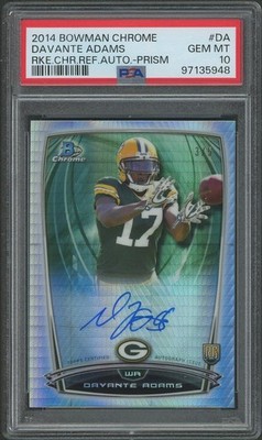 2014 Bowman Chrome Davante Adams Rookie Prism Refractor Auto #3/5 PSA 10