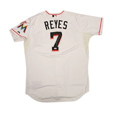 Jose Reyes Miami Marlins Autographed Signed Majestic Replica White Jersey JSA