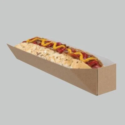 LGT HOT DOG holder Disposable Takeaway BBQ Cardboard Fast Food Packaging box x100
