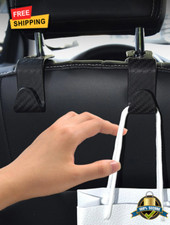 2pcs Carbon Fiber Car Seat Back Hook for Bag  Storage - Durable  Space-Saving